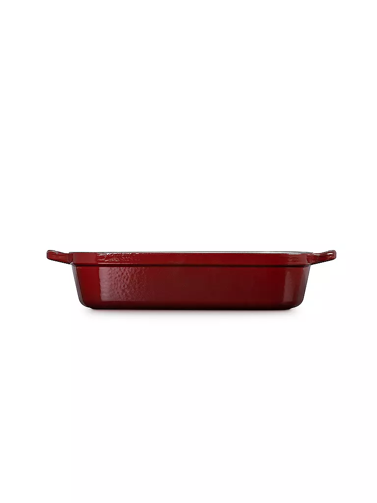 LE CREUSET | Gusseisen-Bratreine eckig 33cm SIGNATURE Garnet | schwarz