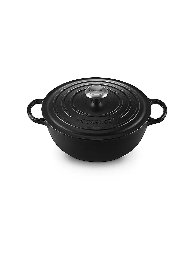 LE CREUSET | Kochtopf 26cm LA MARMITE SIGNATURE Schwarz | schwarz