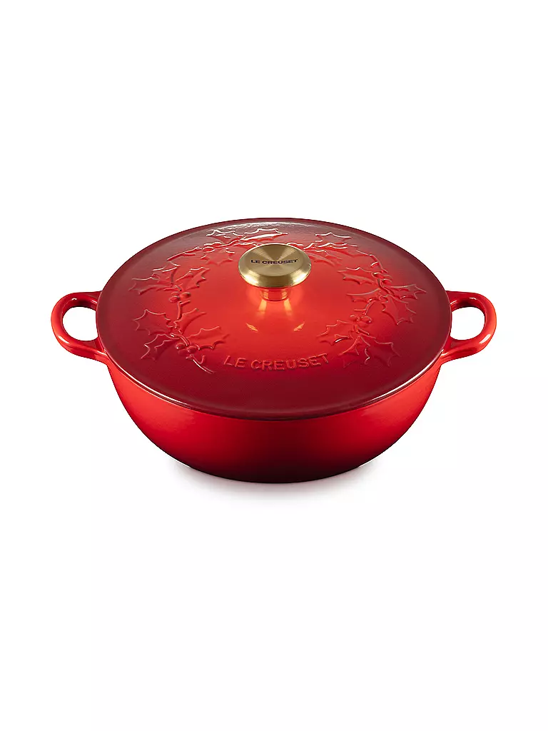 LE CREUSET | Kochtopf mit Deckel 26cm LA MARMITE HOLLY Kirschrot  | rot