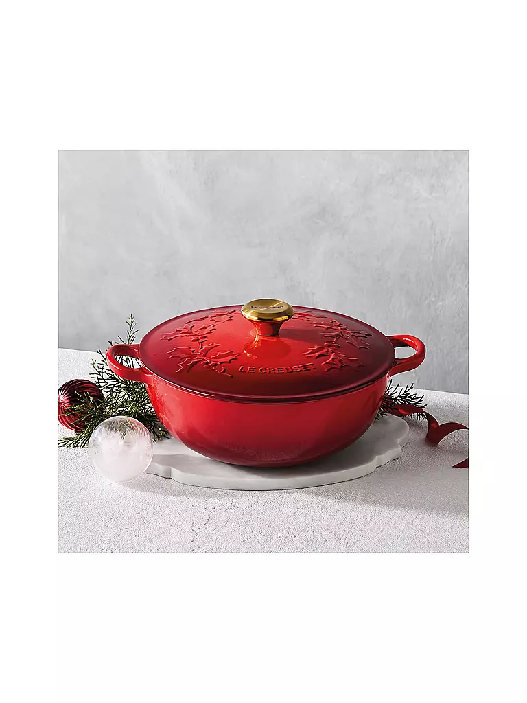 LE CREUSET | Kochtopf mit Deckel 26cm LA MARMITE HOLLY Kirschrot  | rot