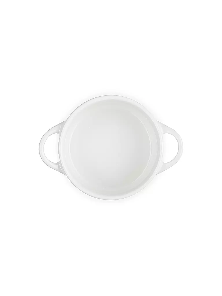 LE CREUSET | Mini Cocotte mit goldenem Herzknauf 10cm/0,25l White  | weiss