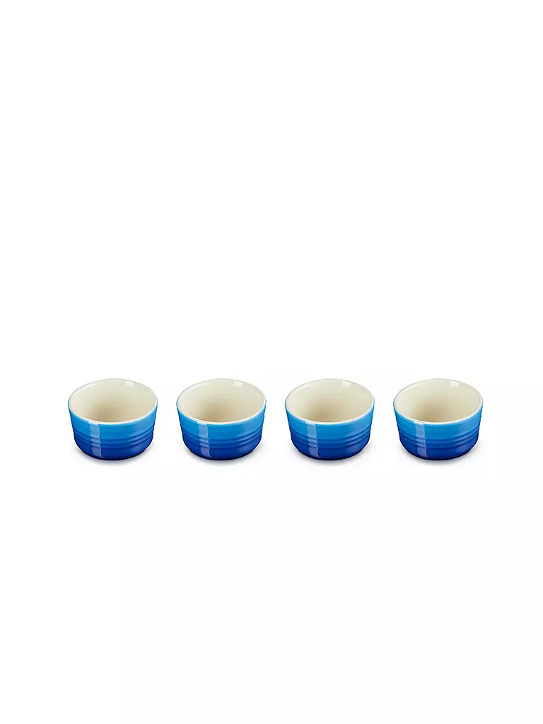 LE CREUSET | Mini Förmchen aus Steinzeug 4-er Set Azure  | blau