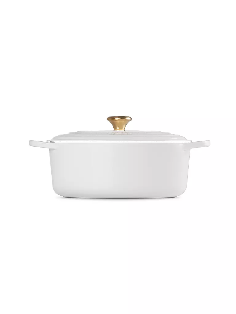 LE CREUSET | Ovaler Bräter aus Gusseisen Signature 31cm White | weiss