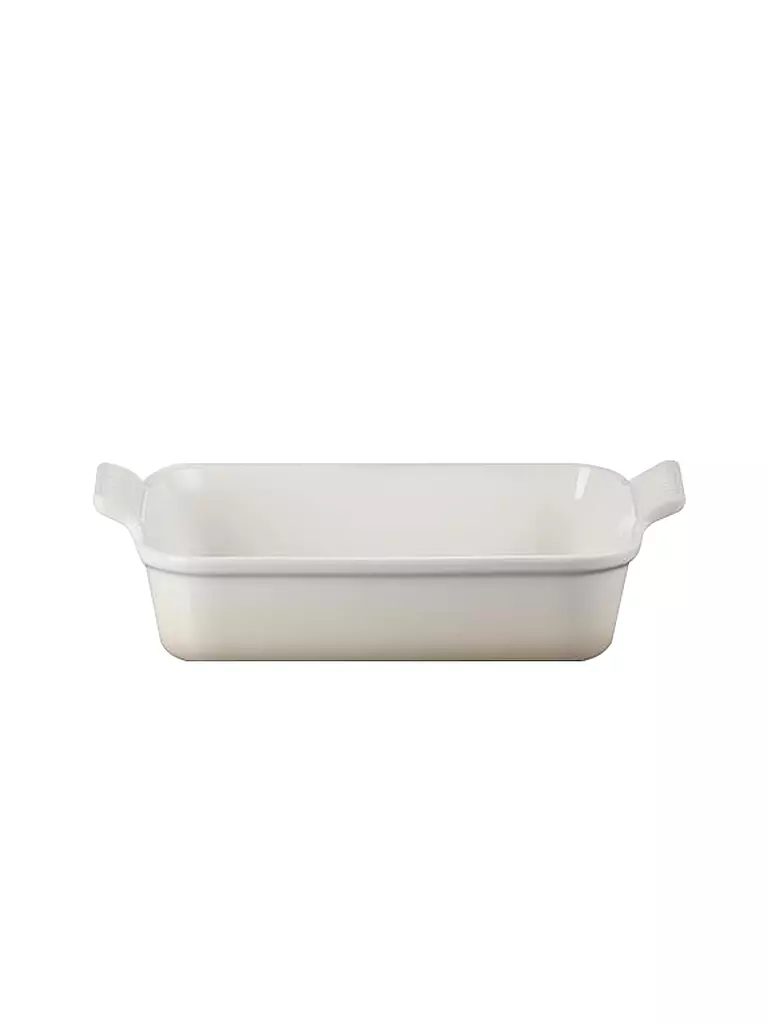 LE CREUSET | Rechteckige Auflaufform Tradition aus Steinzeug 26x19cm/4,2l Meringue | creme