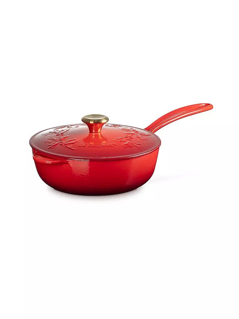 LE CREUSET | Stielkasserolle mit Deckel 21cm HOLLY Kirschrot | rot