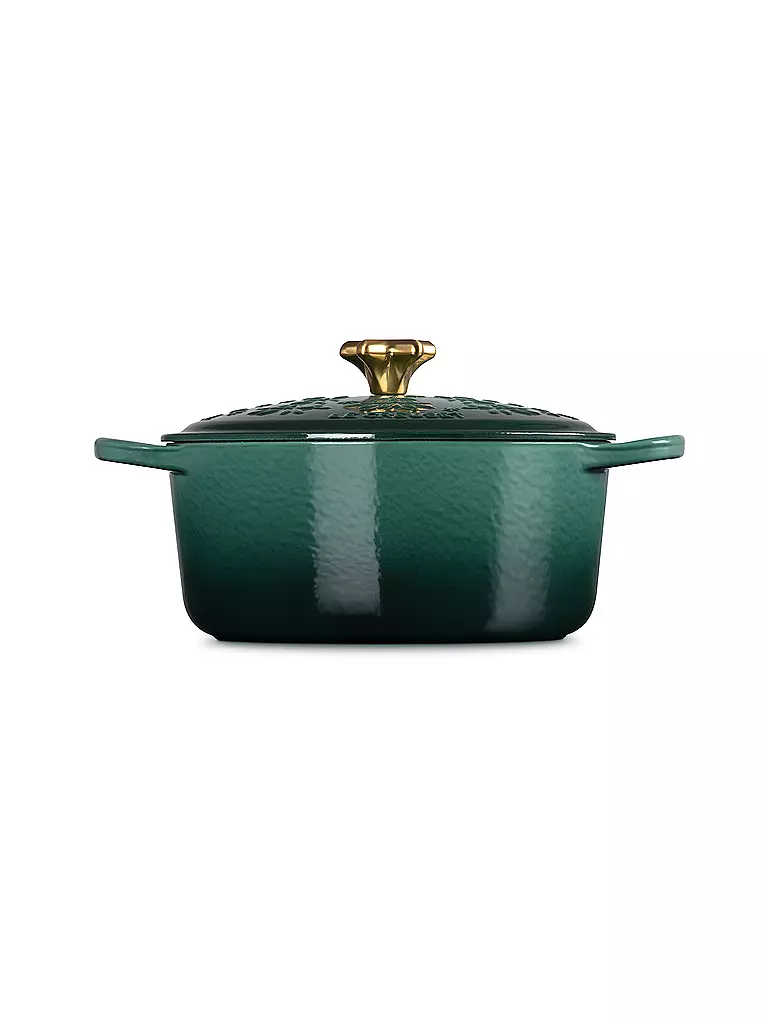 LE CREUSET | Weihnachts Bräter mit Deckel 24cm SIGNATURE Artichaut  | dunkelgrün