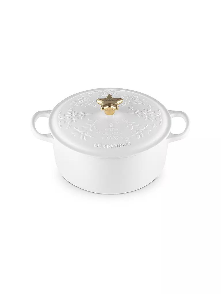 LE CREUSET | Weihnachts Bräter mit Deckel 24cm SIGNATURE Cotton | dunkelgrün