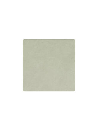 LIND DNA | Leder-Untersetzer eckig 10x10cm Olive Green