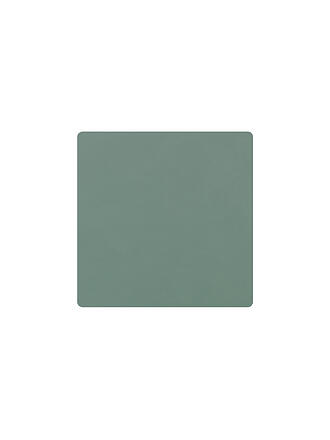 LIND DNA | Leder-Untersetzer eckig 10x10cm Pastel Green