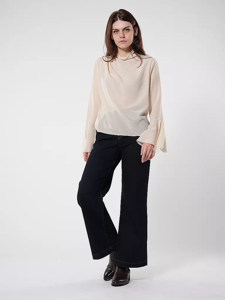 LIU JO | Seidenbluse TUNICA DRAPPEGGIATA | beige