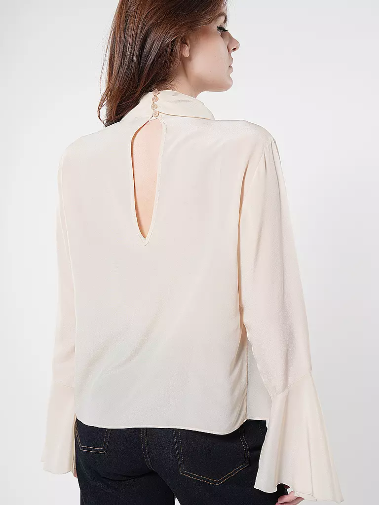 LIU JO | Seidenbluse TUNICA DRAPPEGGIATA | beige