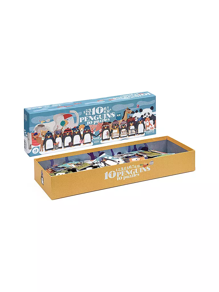 LONDJI | Puzzle 10 PINGUINS 55 Teile  | bunt