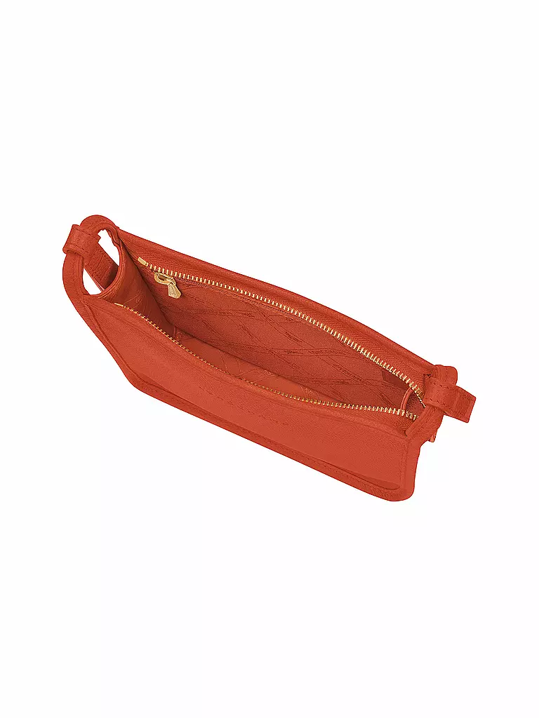 LONGCHAMP | Le Foulonné Umhängetasche mit Reißverschluss Small, Paprika | beige