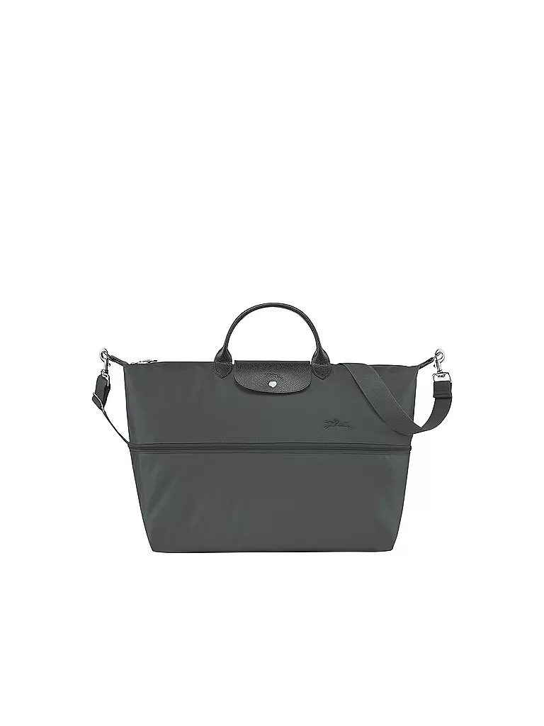 LONGCHAMP | Le Pliage Green Erweiterbare Reisetasche, Graphite | schwarz