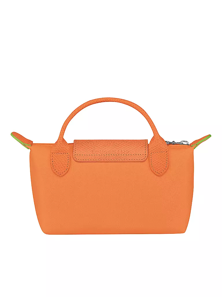 LONGCHAMP | Le Pliage Green Pochette mit Henkel orange | braun