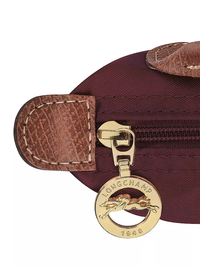 LONGCHAMP | Le Pliage Original Pochette mit Henkel, Bordeaux | grün