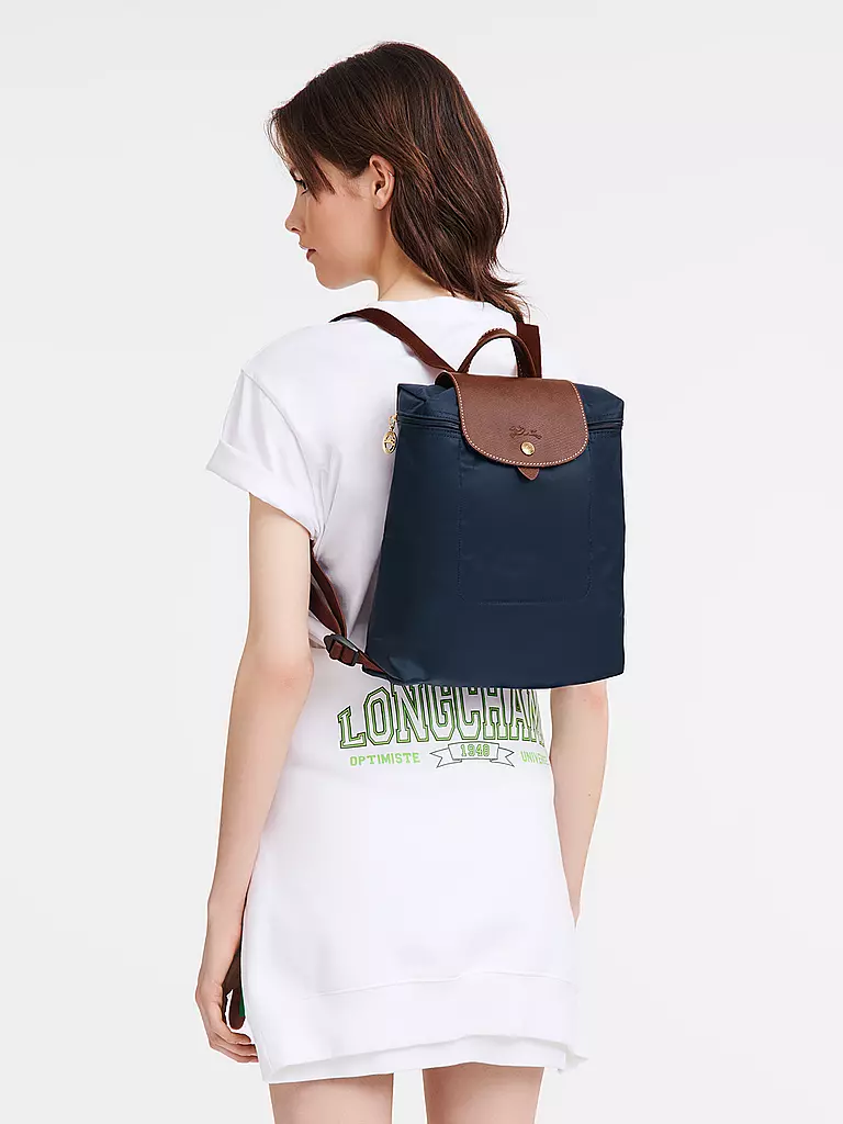 LONGCHAMP | Le Pliage Original Rucksack, Navy | camel