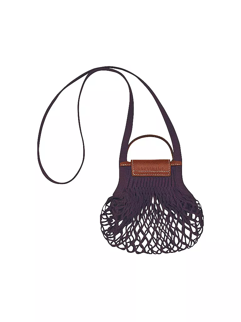 LONGCHAMP | Le Pliage Umhängetasche XSmall, Aubergine | creme