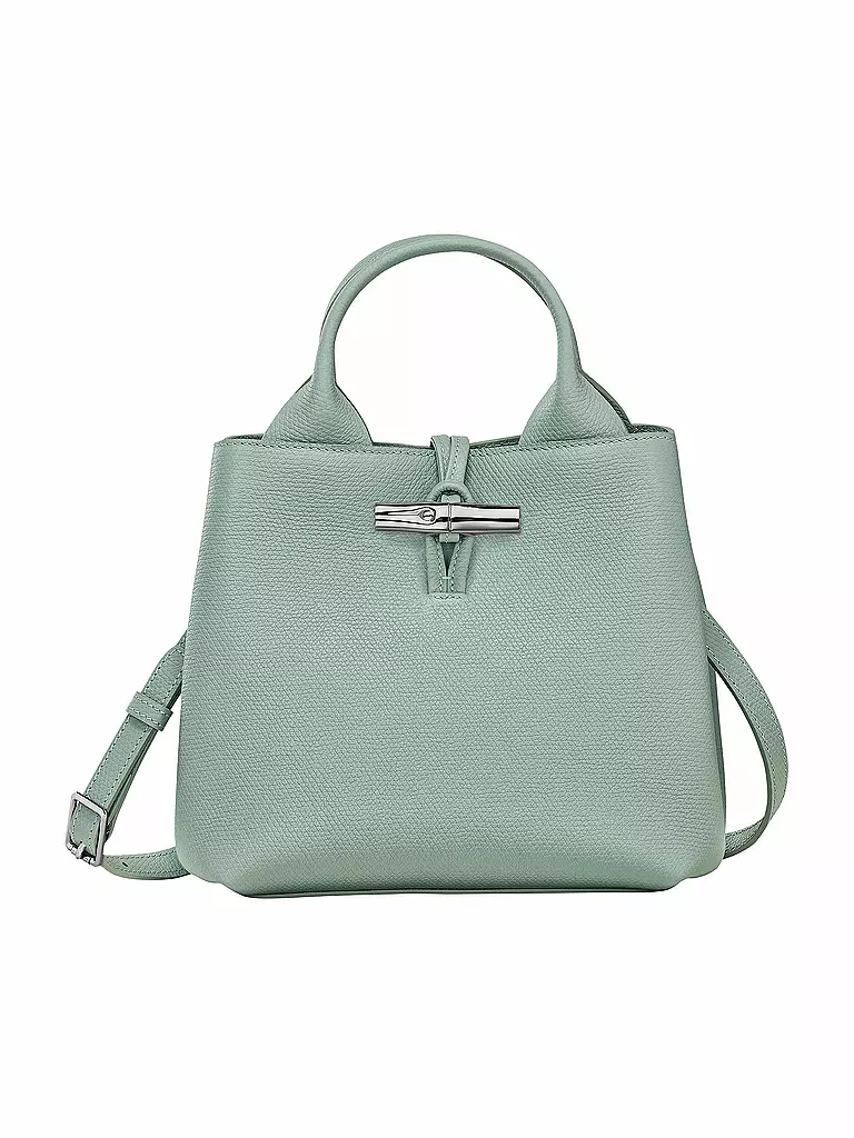 LONGCHAMP | Le Roseau Handle Bag Medium, Celadon | grün