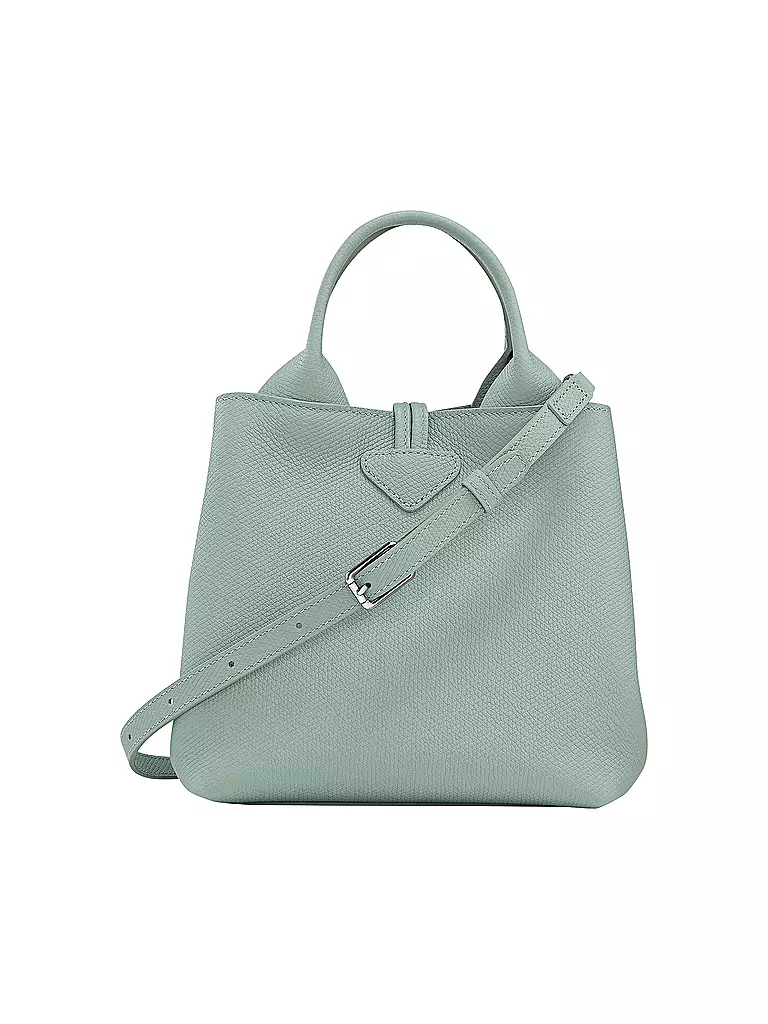 LONGCHAMP | Le Roseau Handle Bag Medium, Celadon | grün