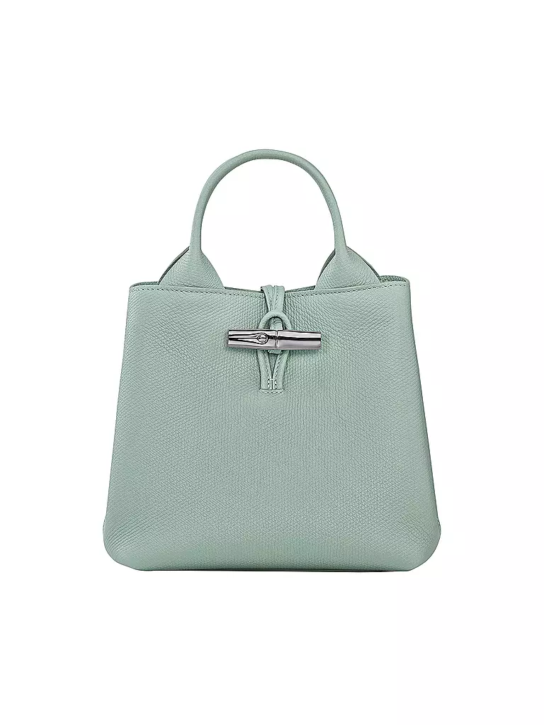 LONGCHAMP | Le Roseau Handle Bag Medium, Celadon | schwarz