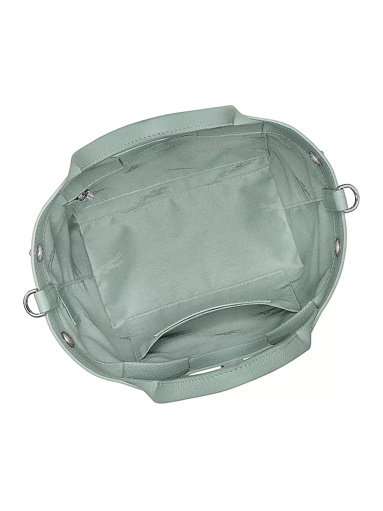 LONGCHAMP | Le Roseau Handle Bag Medium, Celadon | grün