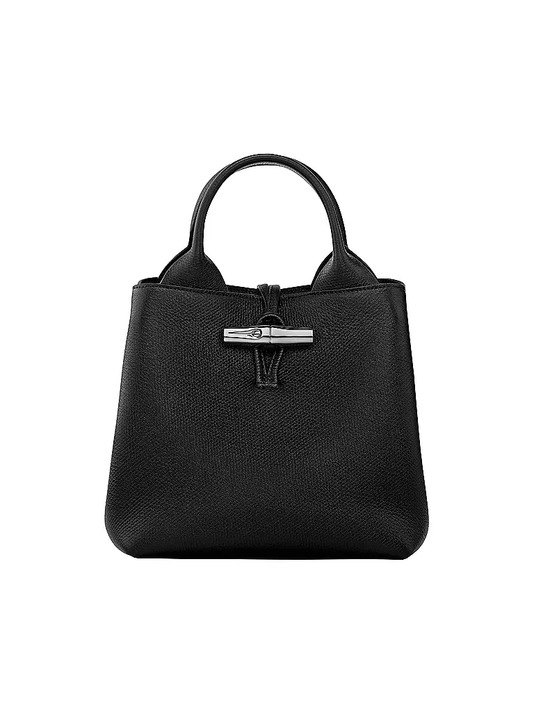 LONGCHAMP | Le Roseau Handle Bag Medium, Noir | schwarz