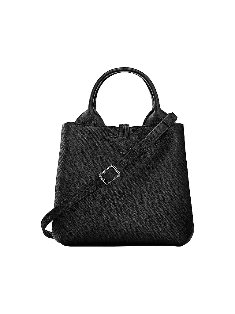 LONGCHAMP | Le Roseau Handle Bag Medium, Noir | grün