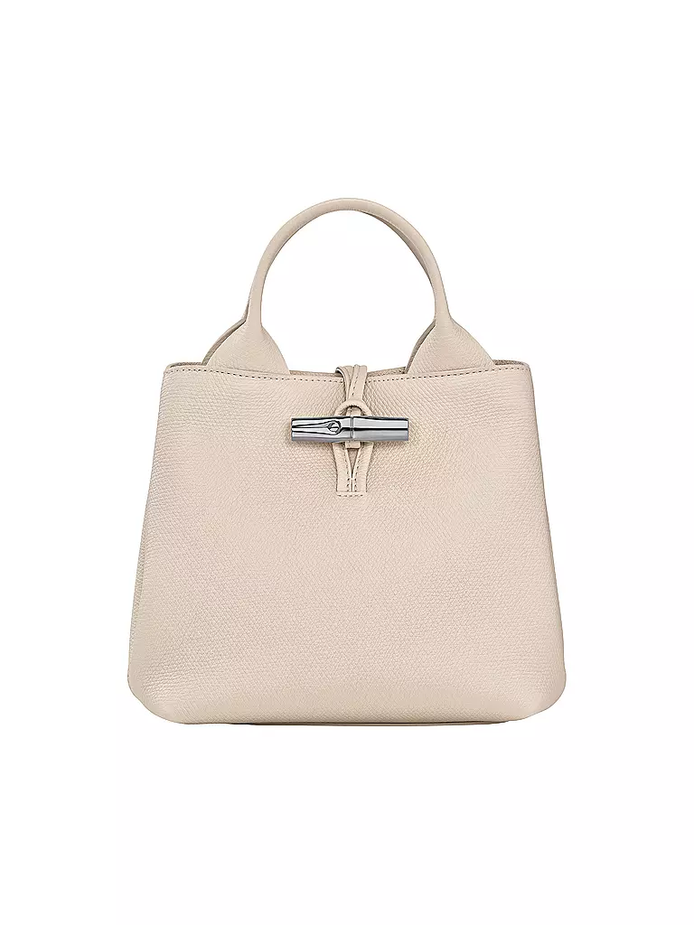 LONGCHAMP | Le Roseau Handle Bag Medium, Paper | beige