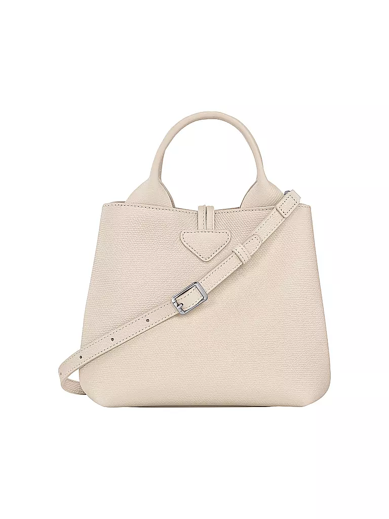 LONGCHAMP | Le Roseau Handle Bag Medium, Paper | beige