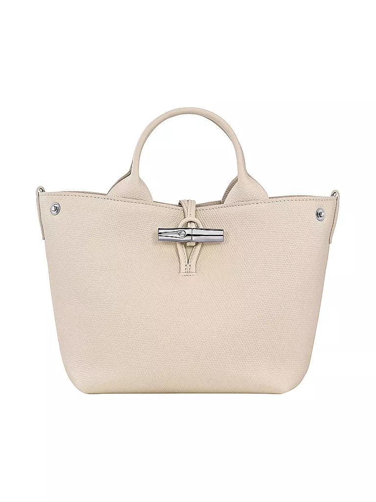 LONGCHAMP | Le Roseau Handle Bag Medium, Paper | beige