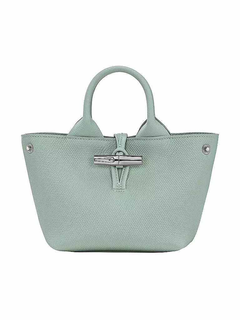 LONGCHAMP | Le Roseau Handle Bag Small, Celadon | schwarz