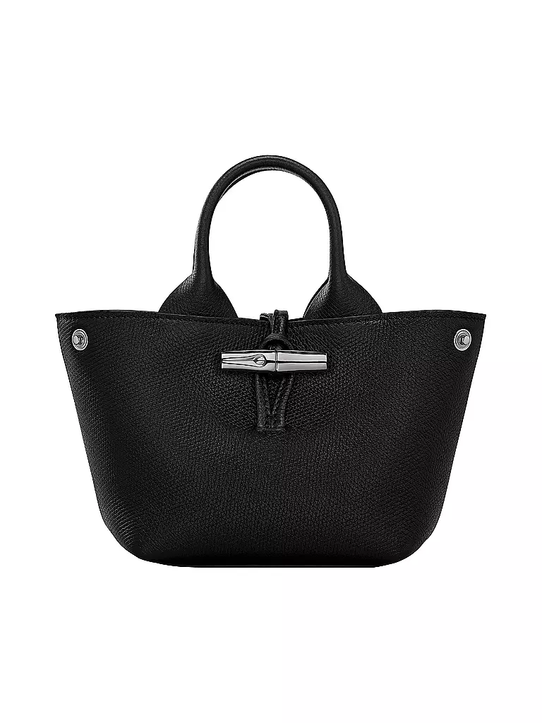 LONGCHAMP | Le Roseau Handle Bag XSmall, Noir | grün