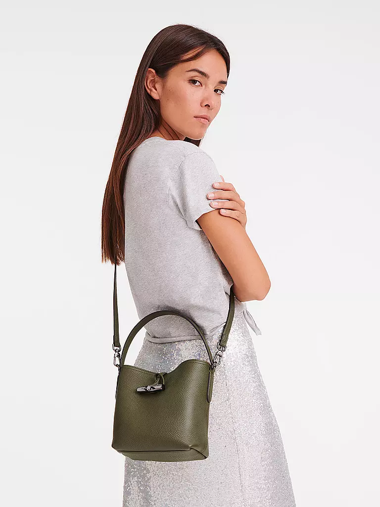 LONGCHAMP | Roseau Schultertasche, Khaki | olive