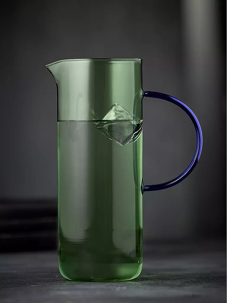 LYNG BY GLAS | Glaskrug TORINO 1,1l Gruen/ Blau  | hellgrün