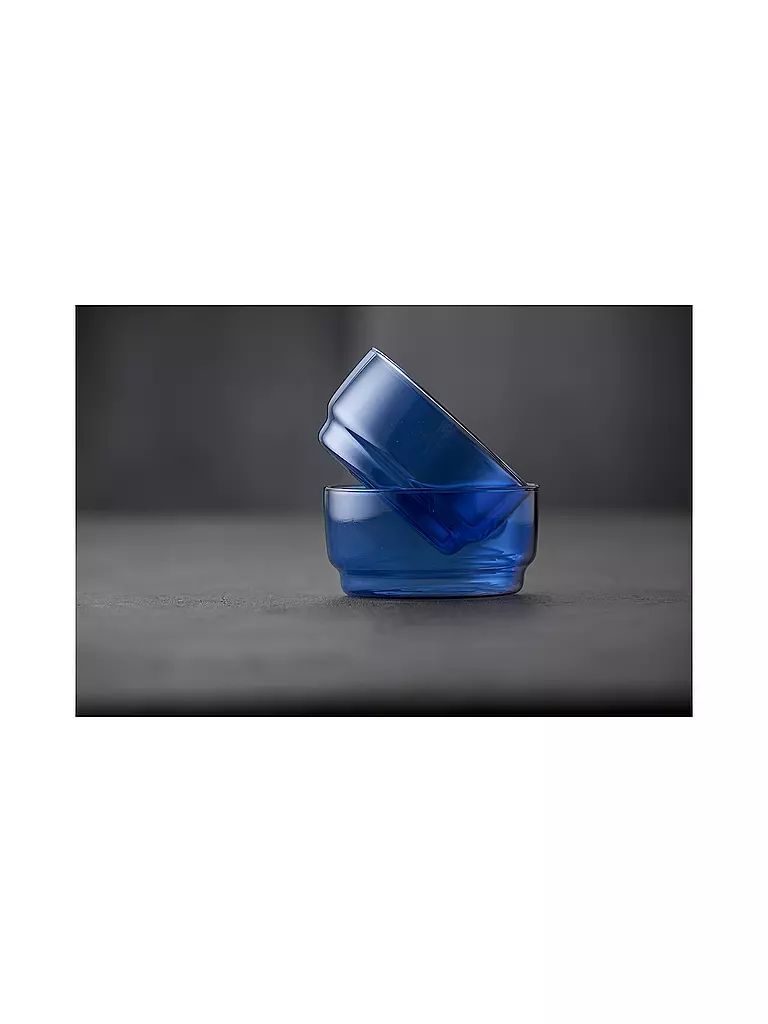 LYNG BY GLAS | Schale 2er Set TORINO 50cl Blau   | blau