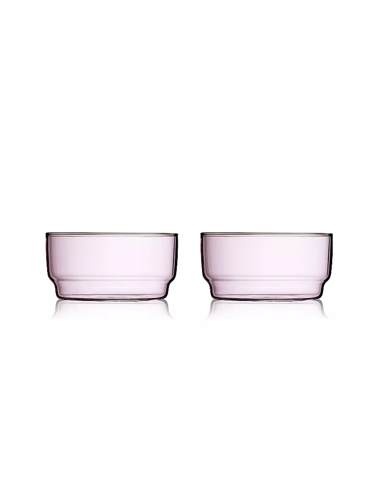 LYNG BY GLAS | Schale 2er Set TORINO 50cl Pink  | rosa