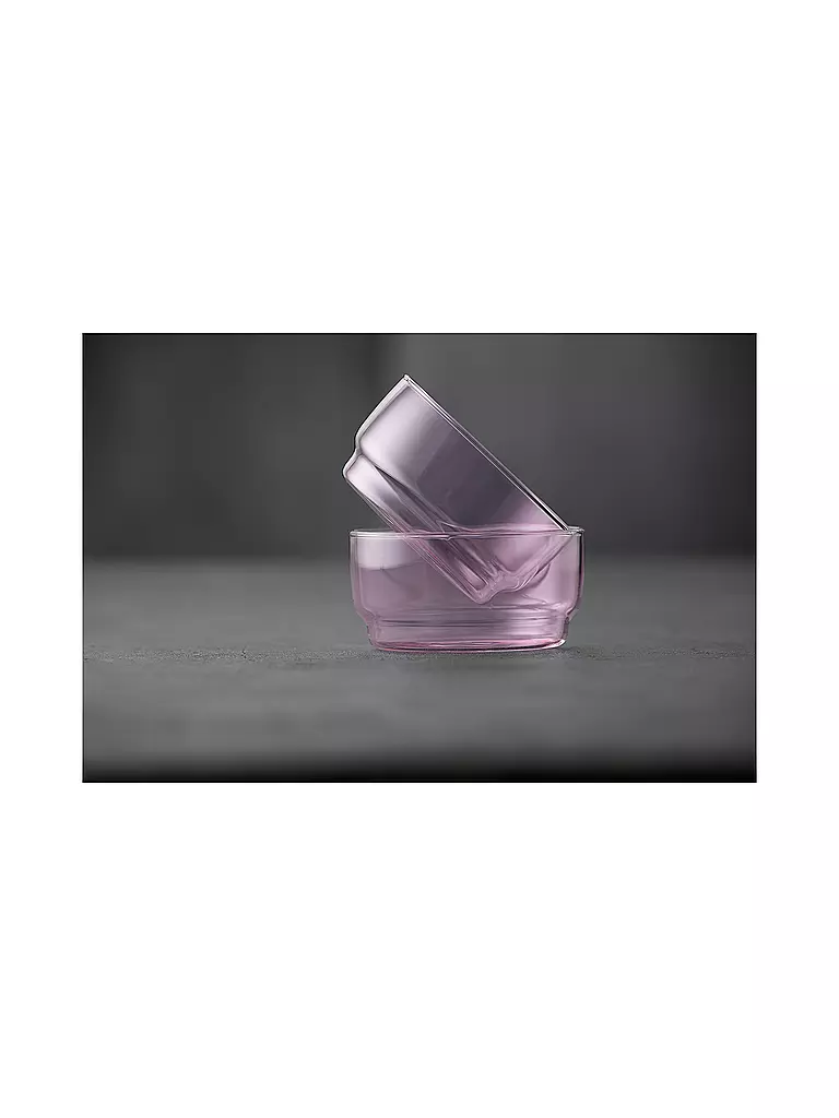 LYNG BY GLAS | Schale 2er Set TORINO 50cl Pink | hellgrün