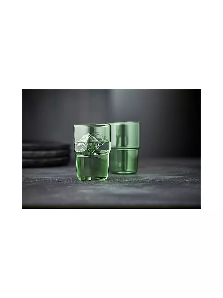 LYNG BY GLAS | Trinkglas 2er Set TORINO 40 cl Gruen | hellgrün