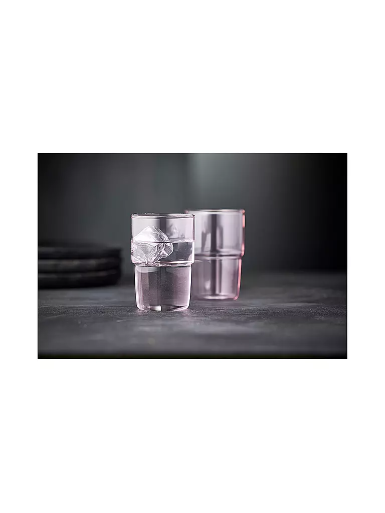 LYNG BY GLAS | Trinkglas 2er Set TORINO 40 cl Pink | rosa