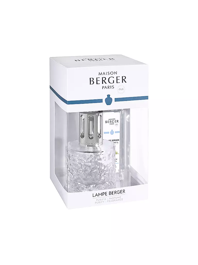 MAISON BERGER PARIS | Lampe Berger Set MIRAGE TRANSPARENTE +250ml Pure White Tea | transparent