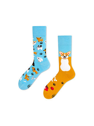 MANY MORNINGS | Damen Socken PLAYFUL CAT blau