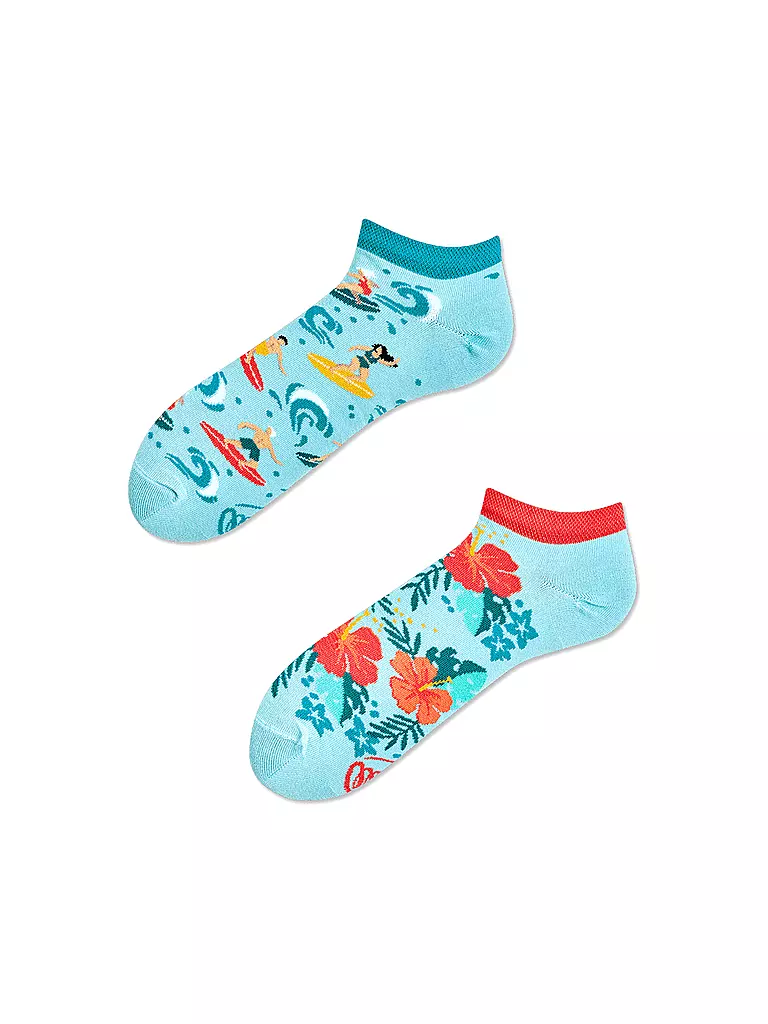 MANY MORNINGS | Sneaker Socken ALOHA VIBES  | hellblau