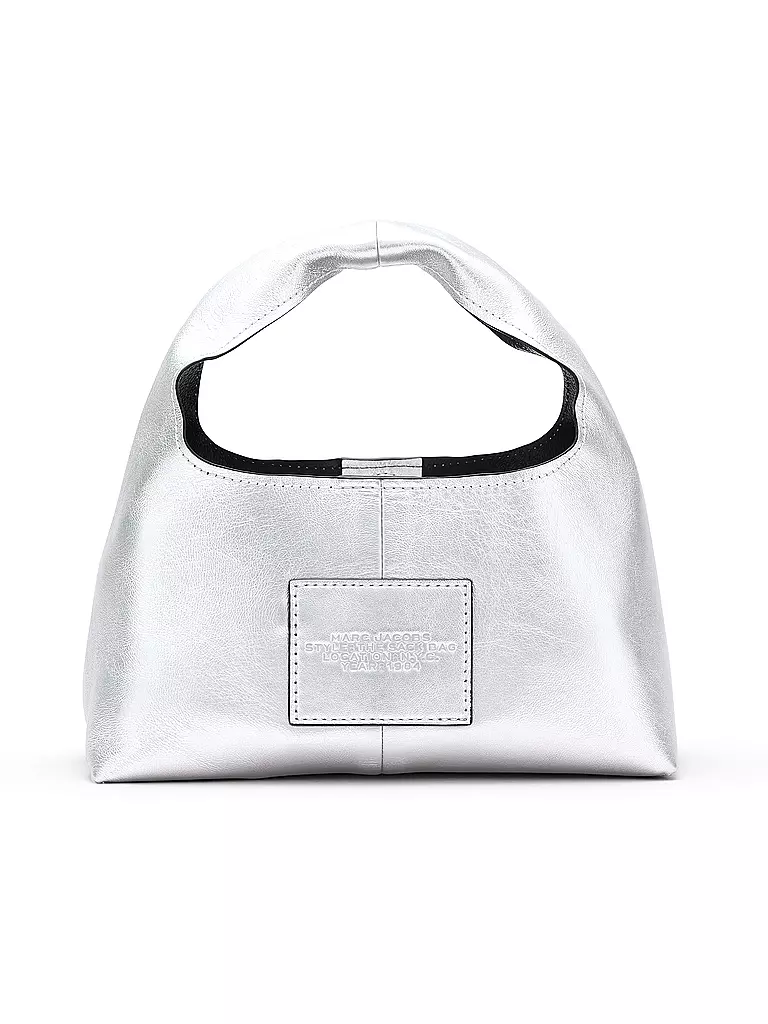 MARC JACOBS | Ledertasche - Henkeltasche THE MINI SACK | silber