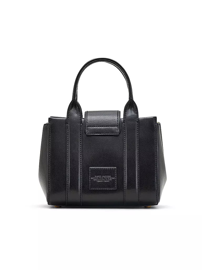 MARC JACOBS | Ledertasche - Mini Bag THE TURNLOCK CROSSBODY TOTE | schwarz