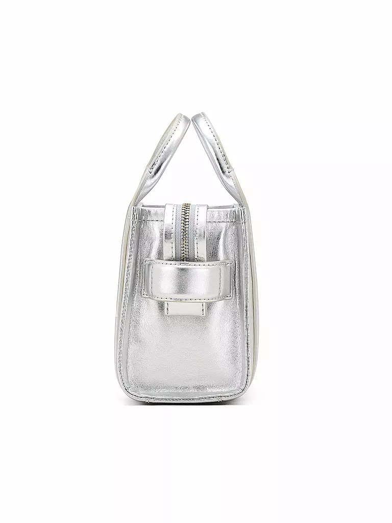 MARC JACOBS | Ledertasche - Tote Bag THE MINI TOTE | silber