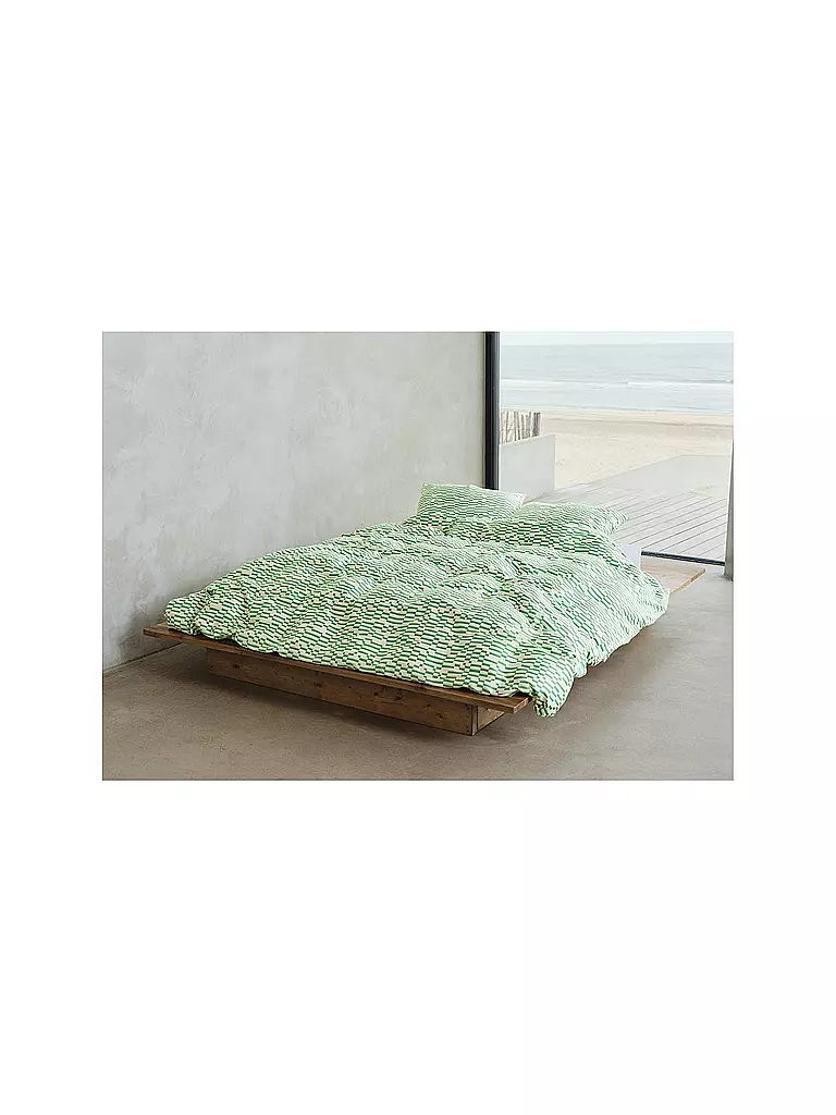 MARC O'POLO HOME | Satin-Bettwäsche HARPA 70x90cm/140x200cm Fern Green | hellgrün