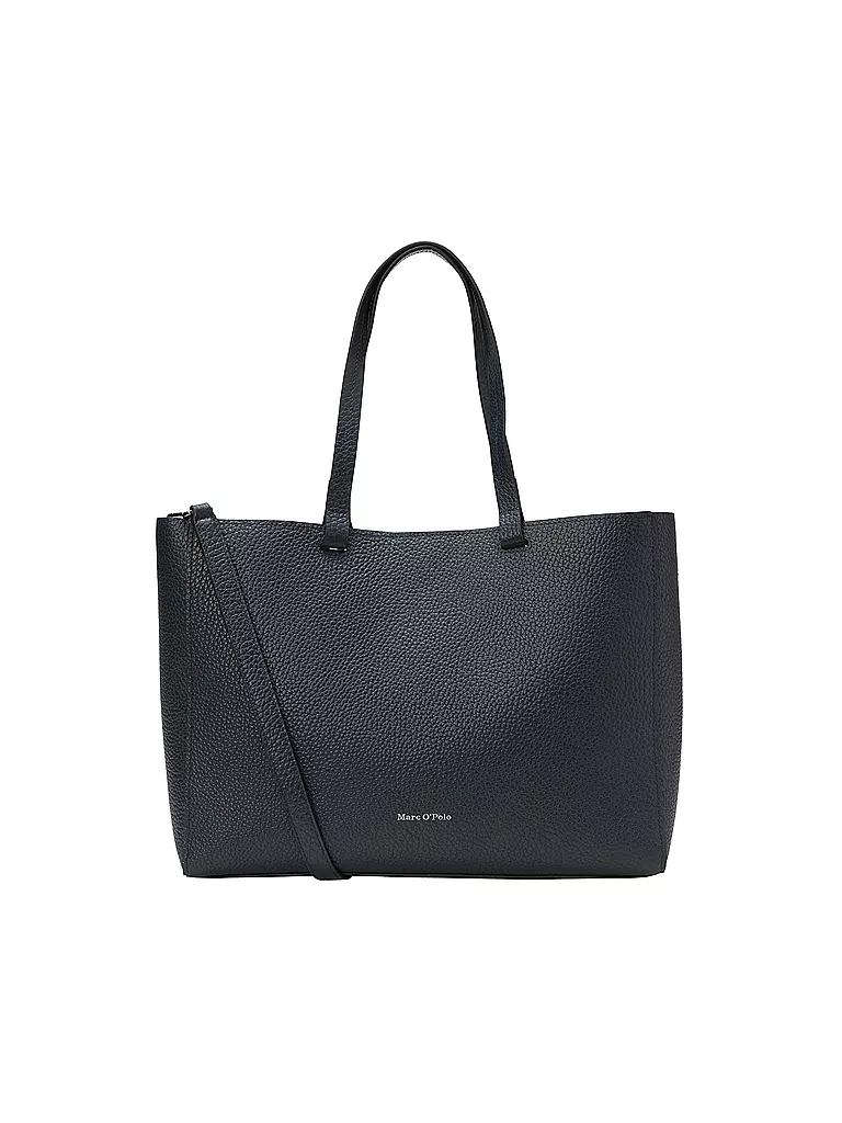 MARC O'POLO | Ledertasche - Shopper Medium | dunkelblau