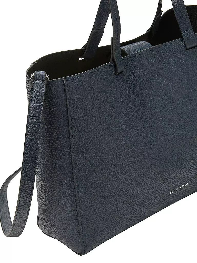 MARC O'POLO | Ledertasche - Shopper Medium | dunkelblau