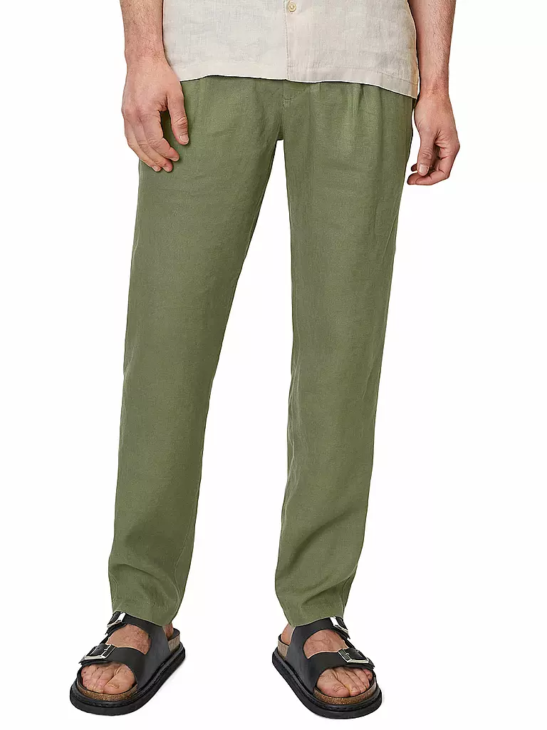 MARC O'POLO | Leinenhose  | olive